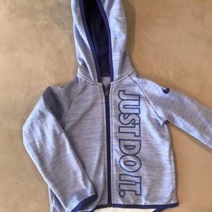 Purple Zip-up Nike sweater, girls 4T, GUC